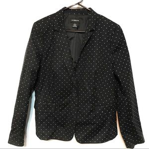 Black Blazer With White Polka Dots